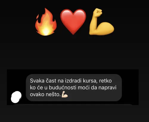 Poruka polaznika Webflow kursa (17)